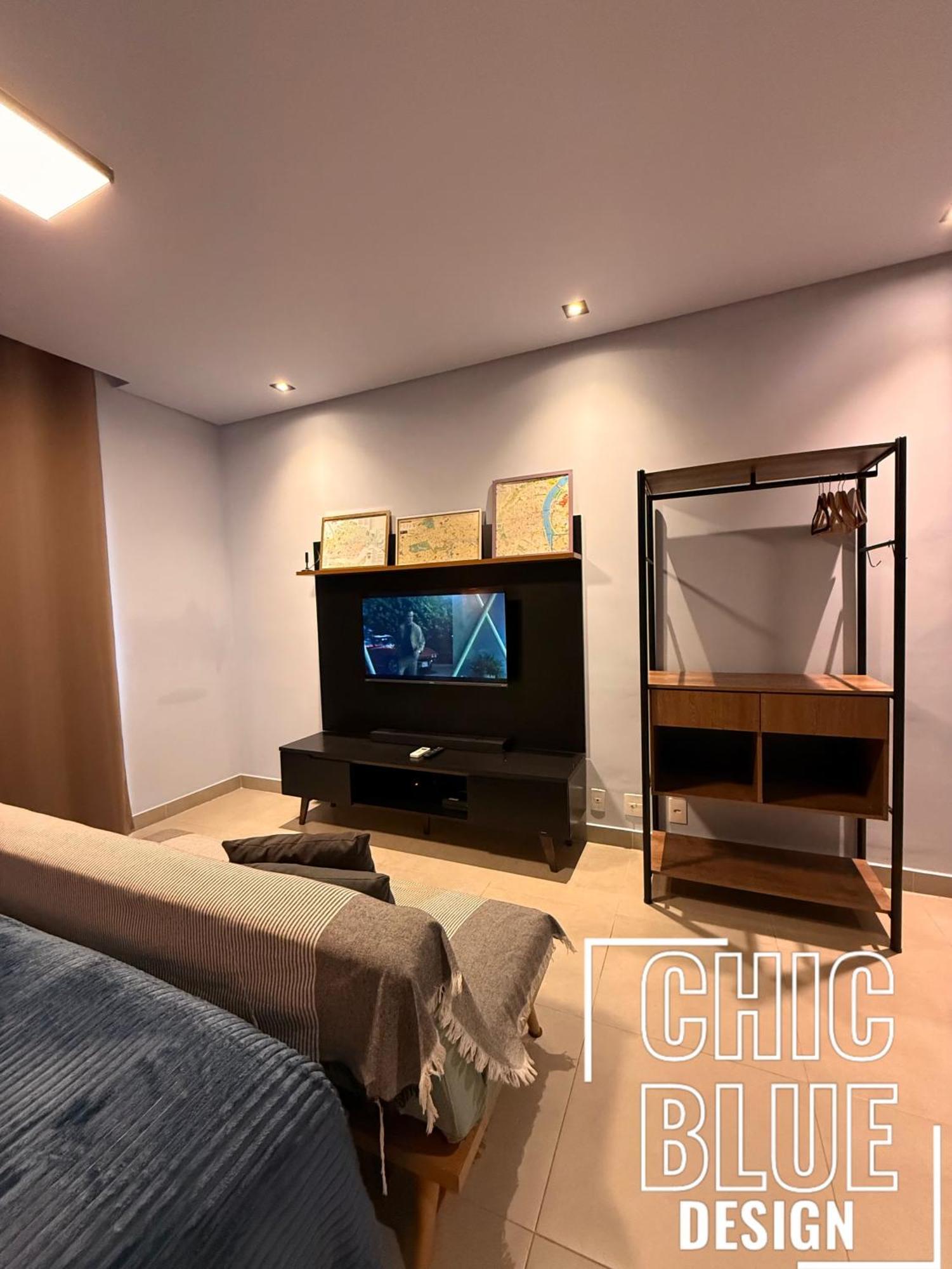 Chic Blue Design Com Vaga De Garagem Apartment Sao Paulo